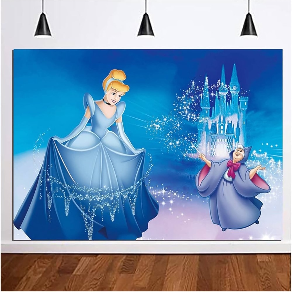 NEW 5 X 3 FT Cinderella Fairy Godmother Unlicensed Disney Princess Tapestry